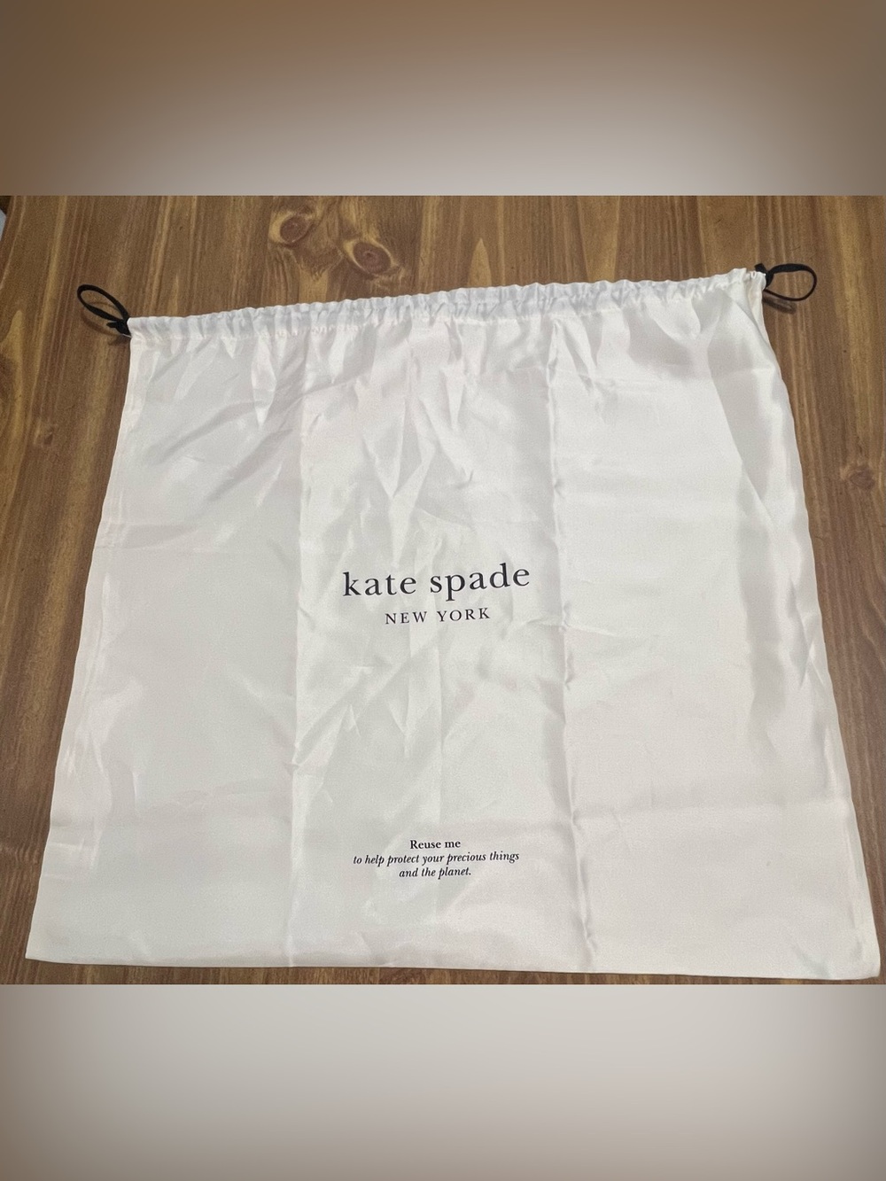 KATE SPADE Drawstring Dust Bag Satin  18”x 17” NEW
